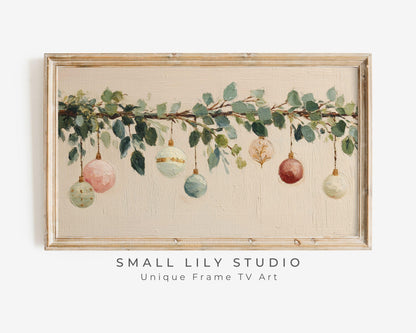 Christmas Ornaments Frame TV Art