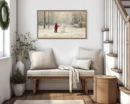 Building a Snowman Frame TV Art