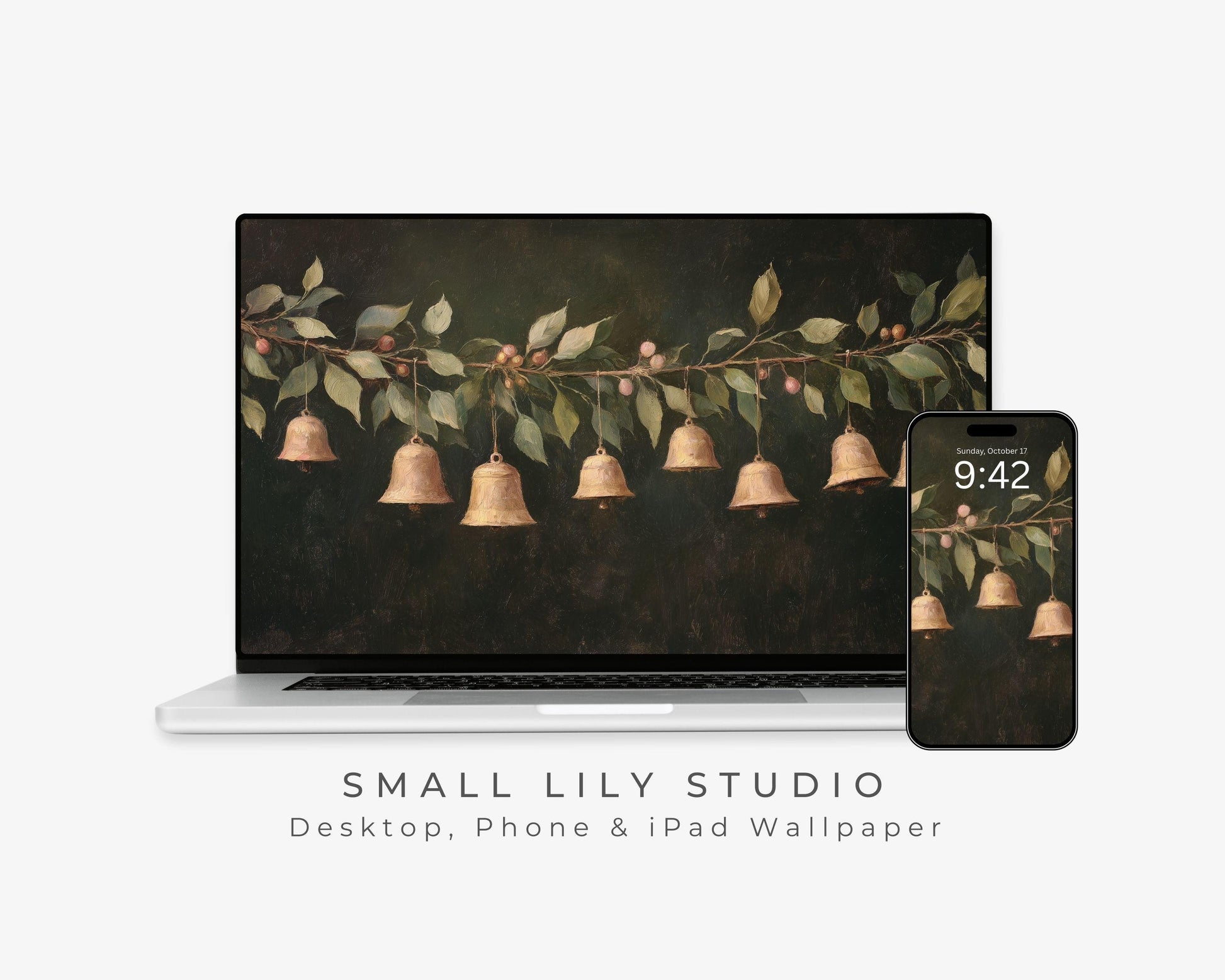 Christmas Bells Desktop Wallpaper Set