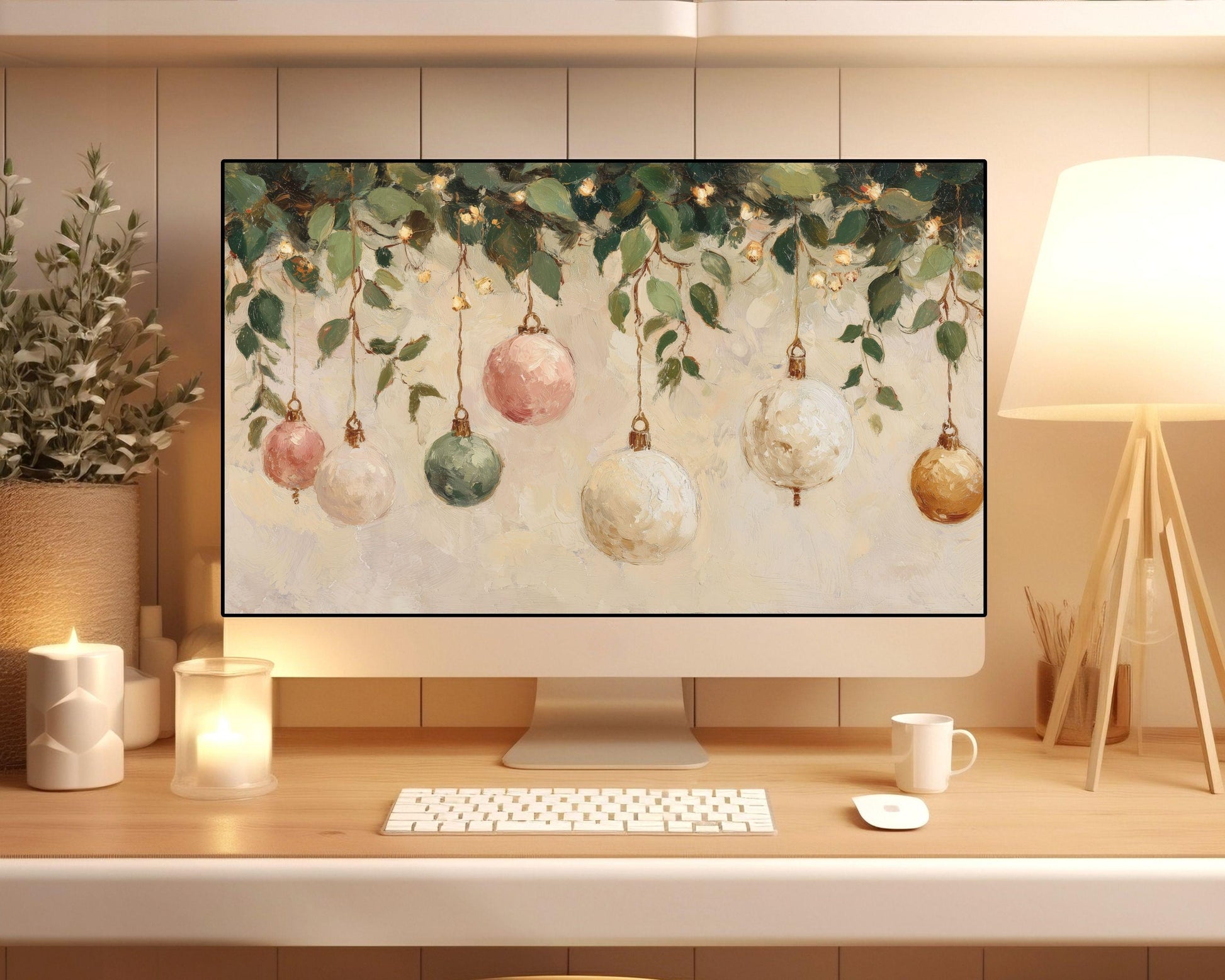 Christmas Ornaments Desktop Wallpaper