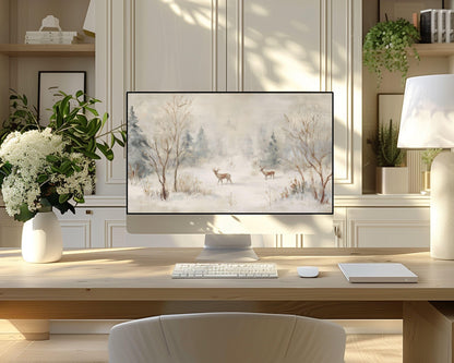 Minimalist Deer Desktop Wallpaper Set