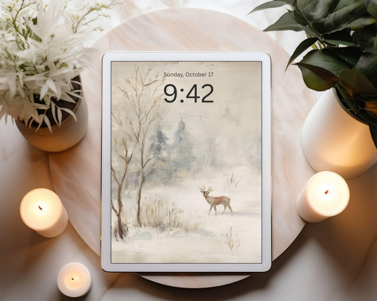 Minimalist Deer Desktop Wallpaper Set