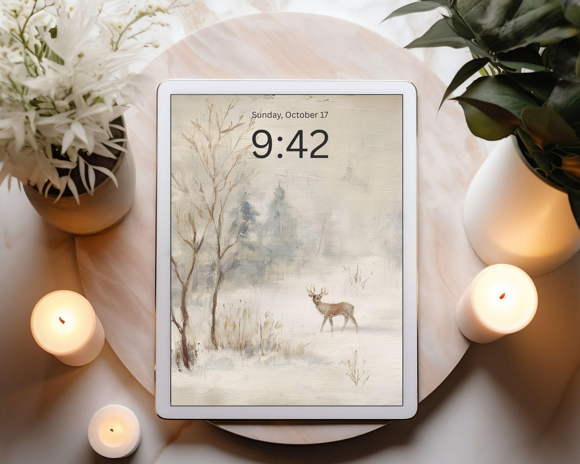 Minimalist Deer Desktop Wallpaper Set