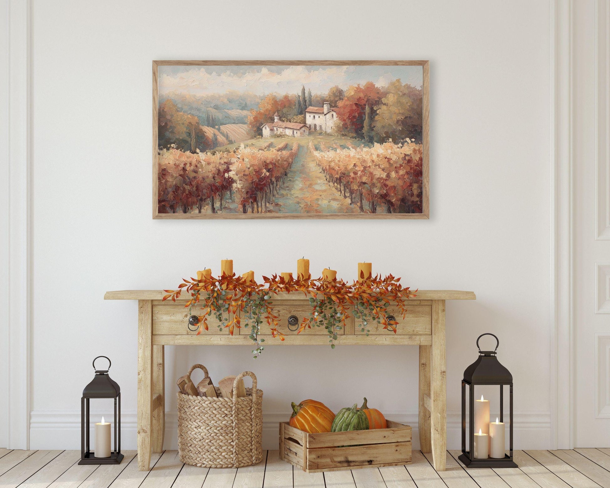 Autumn French Vineyard Frame TV Art
