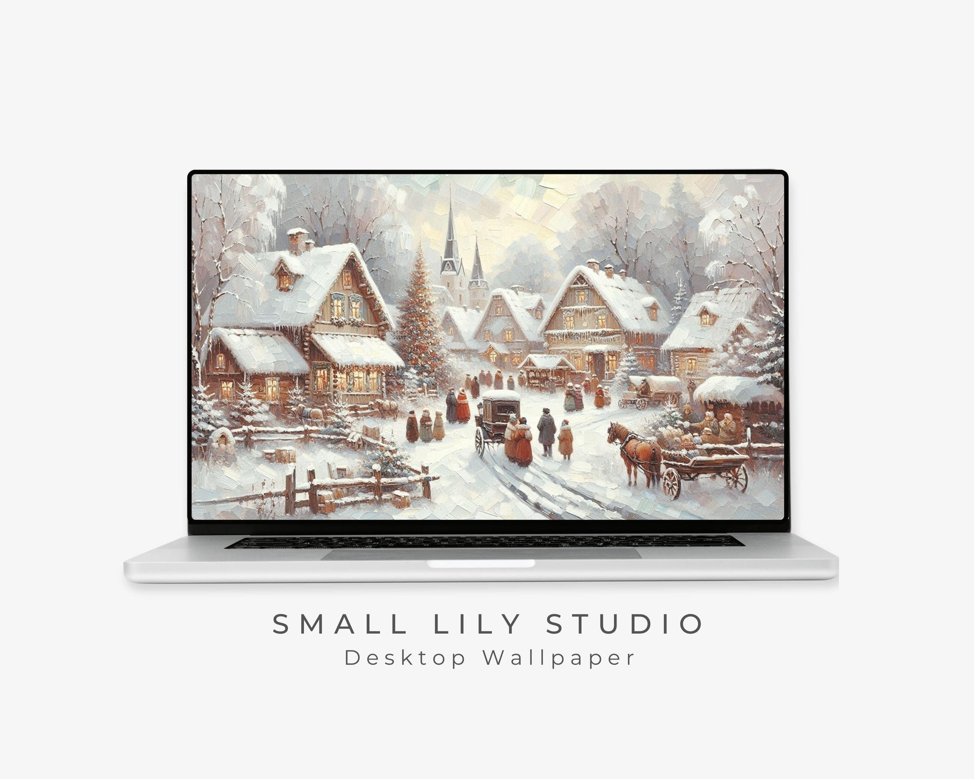 Christmas Village Desktop Wallpaper