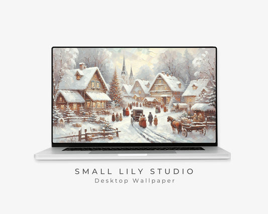 Christmas Village Desktop Wallpaper