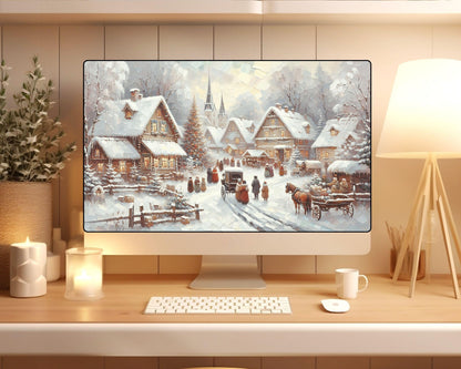 Christmas Village Desktop Wallpaper