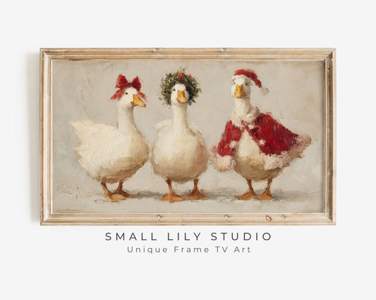 Christmas Geese Frame TV Art