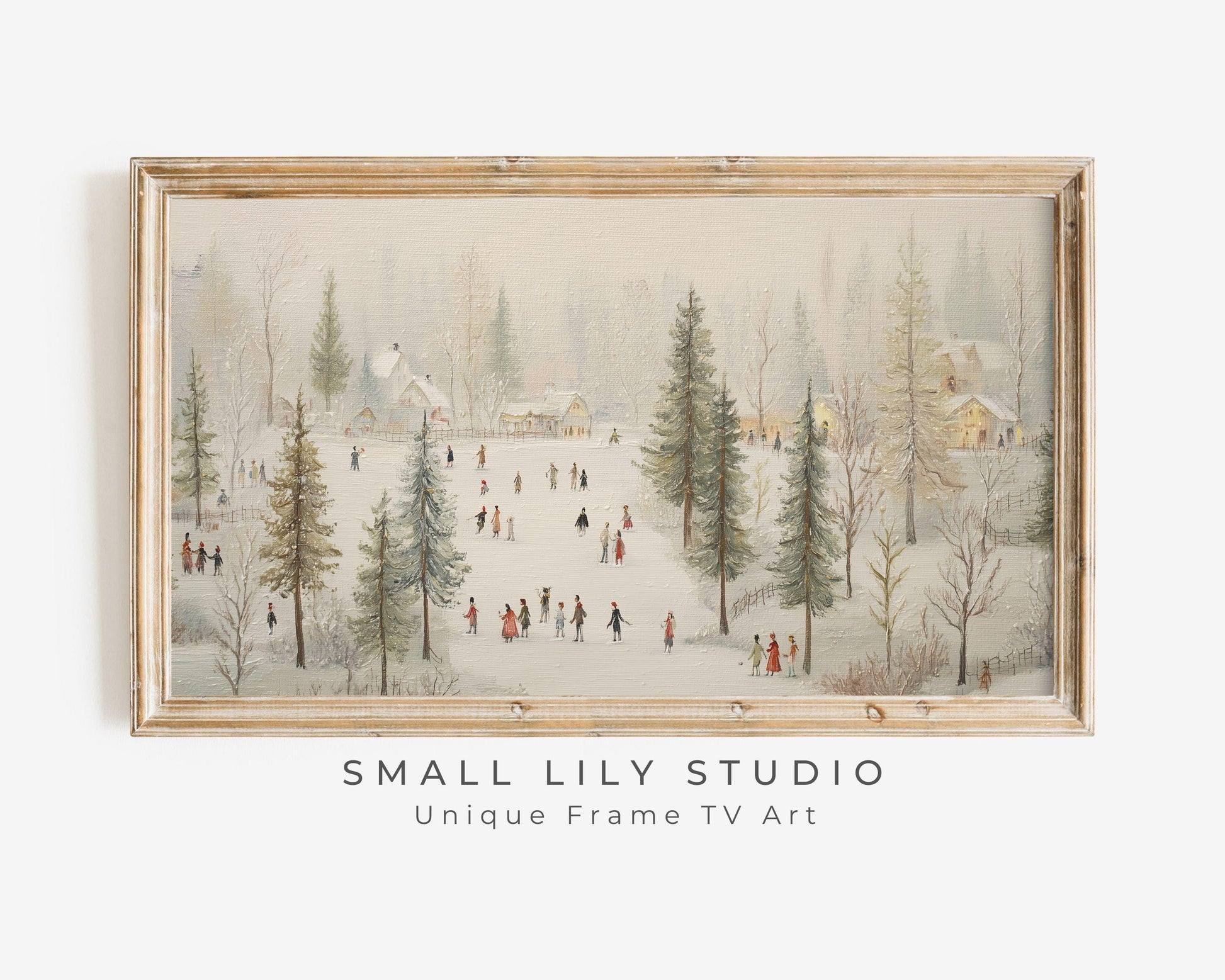 Ice Skaters Frame TV Art
