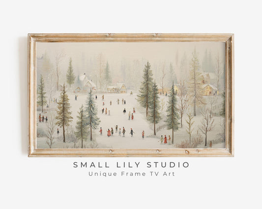 Ice Skaters Frame TV Art