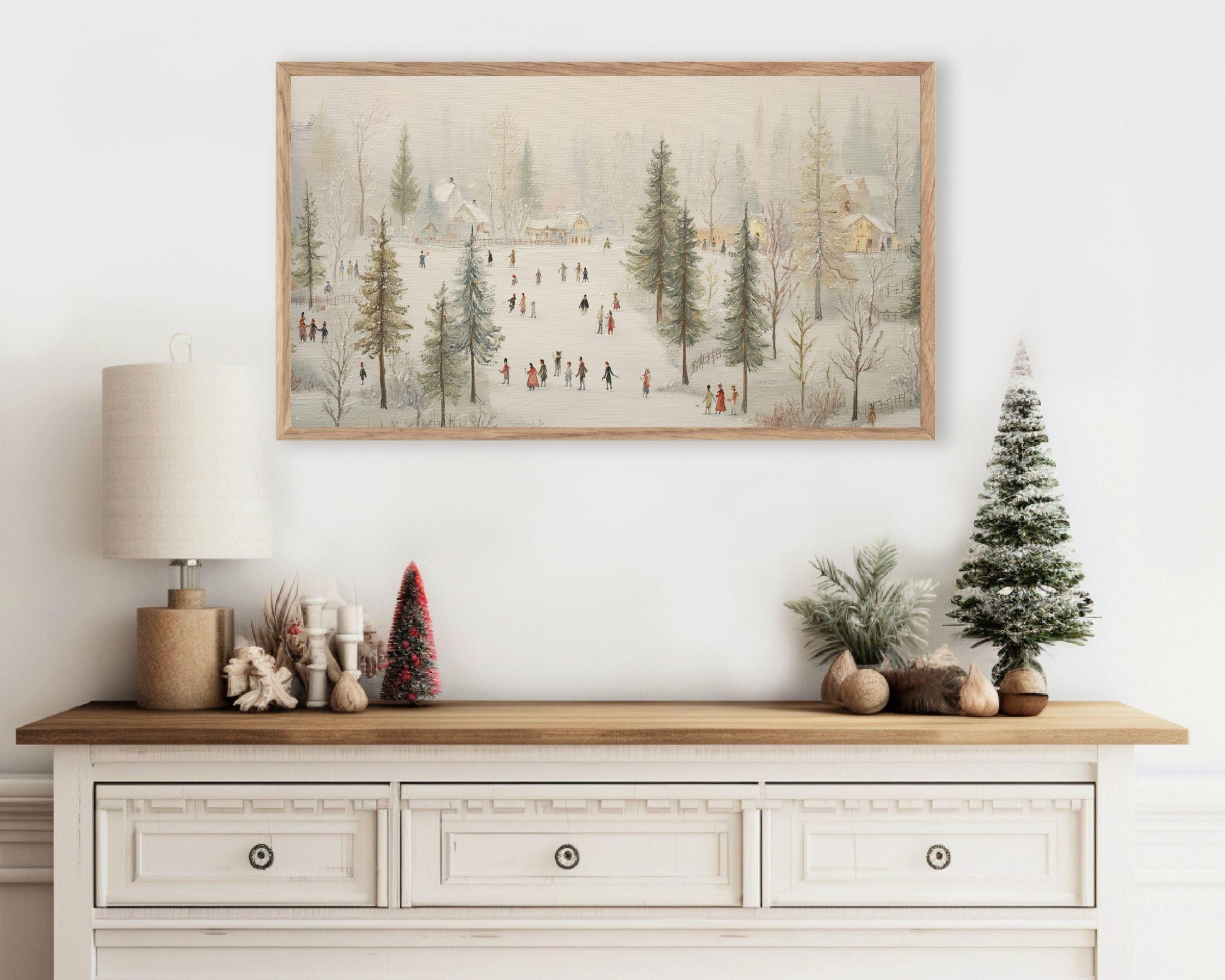 Ice Skaters Frame TV Art