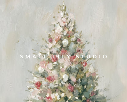 Pink Christmas Tree iPad Wallpaper