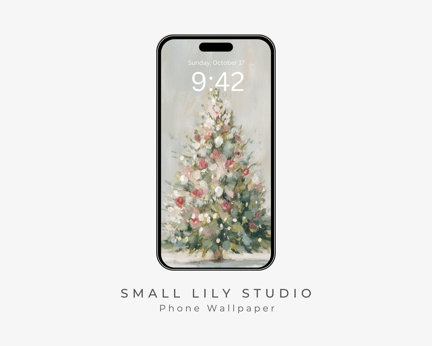 Pink Christmas Tree Phone Wallpaper