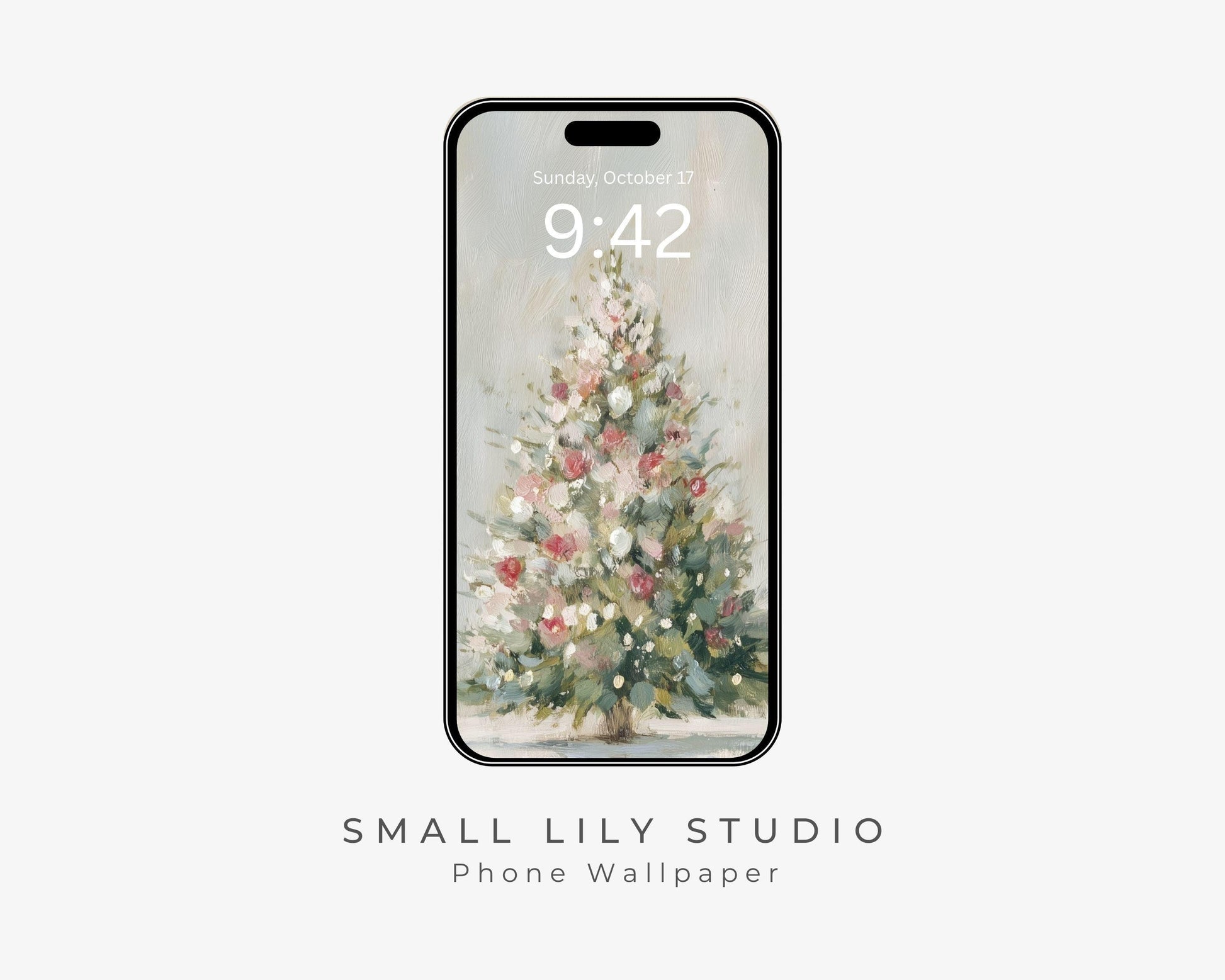 Pink Christmas Tree Phone Wallpaper