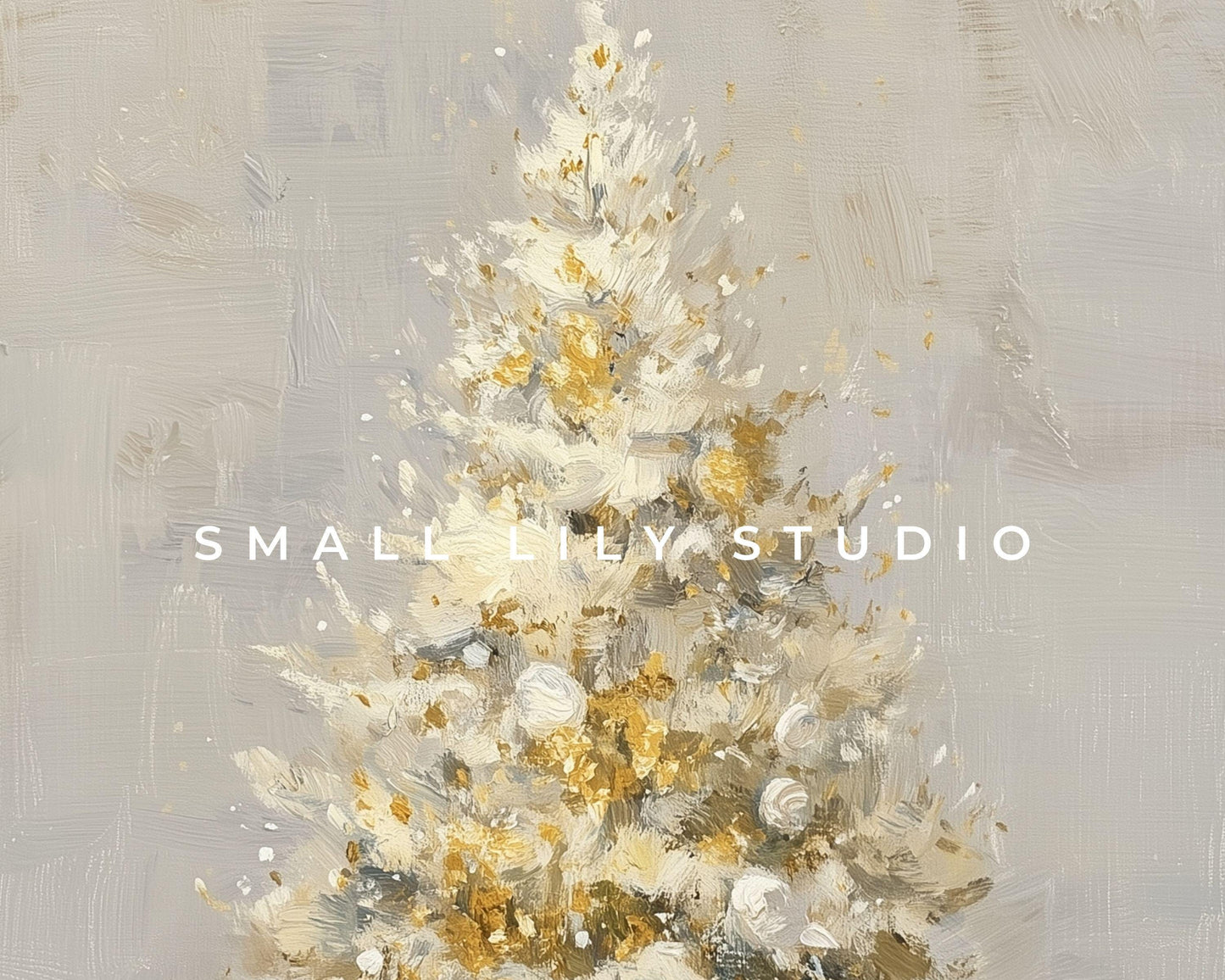 Gold Christmas Tree iPad Wallpaper