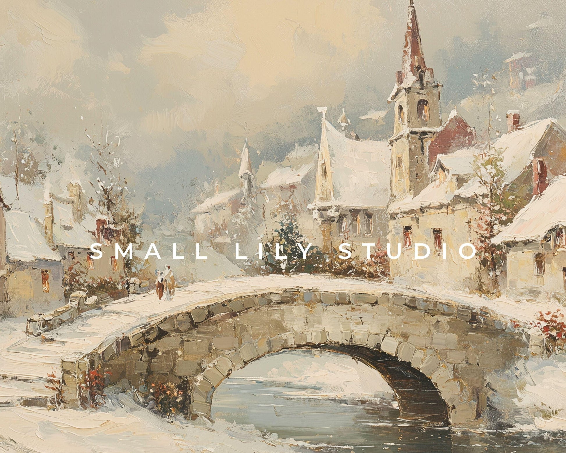 Winter Village Desktop Wallpaper Set