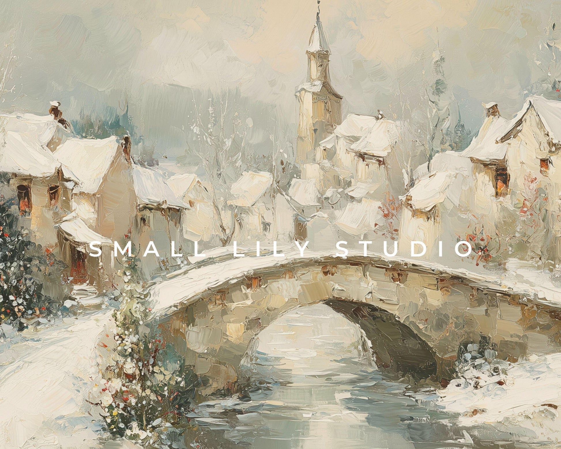 Winter Village Desktop Wallpaper Set