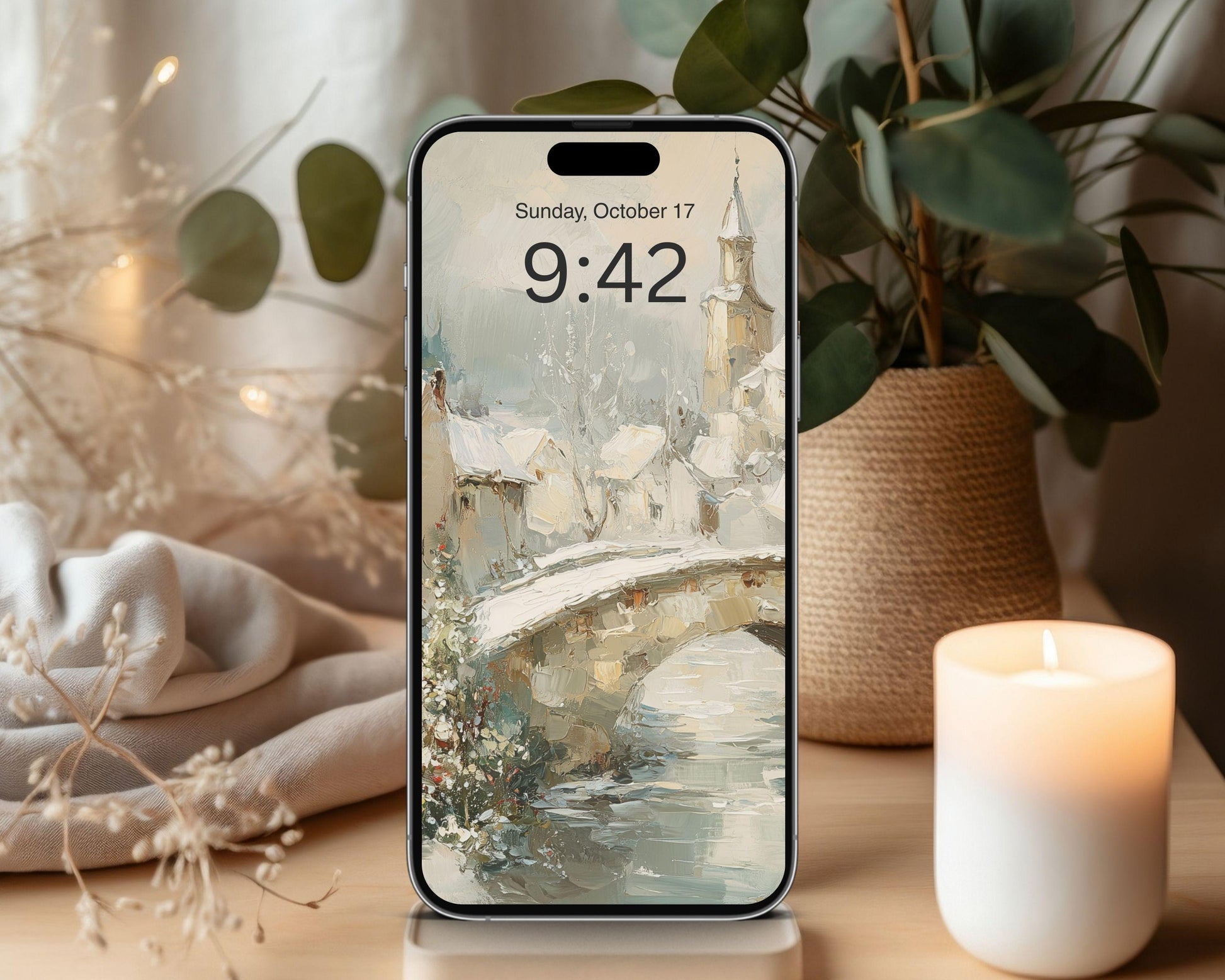 Winter Village Desktop Wallpaper Set