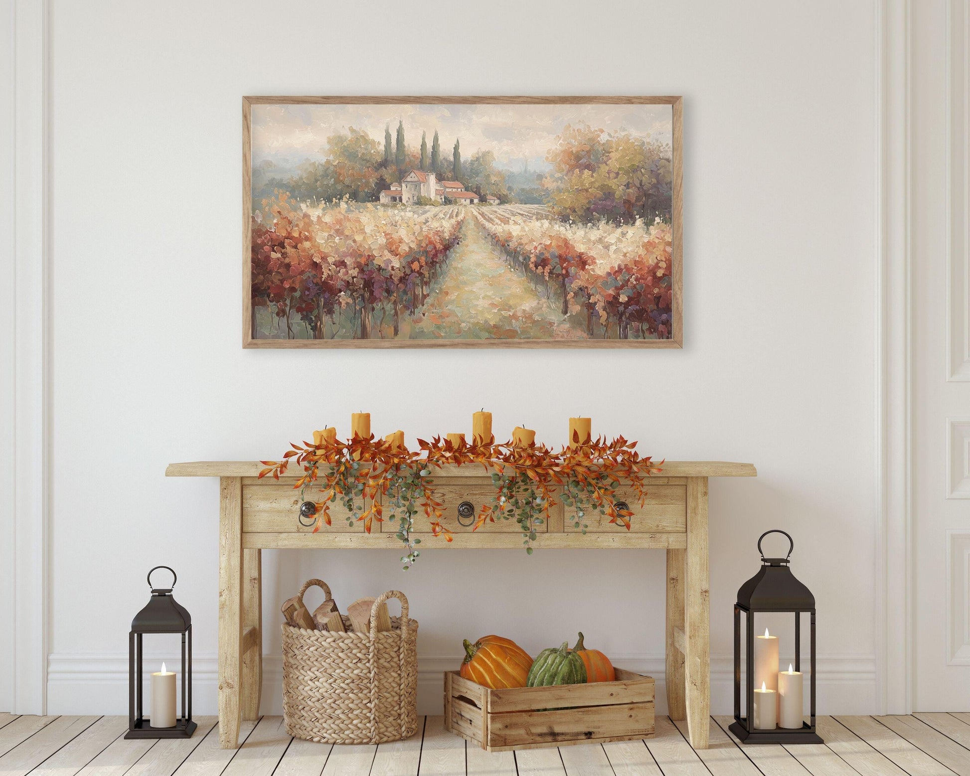 Fall Vineyard Frame TV Art
