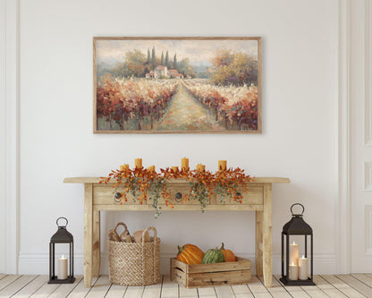 Fall Vineyard Frame TV Art