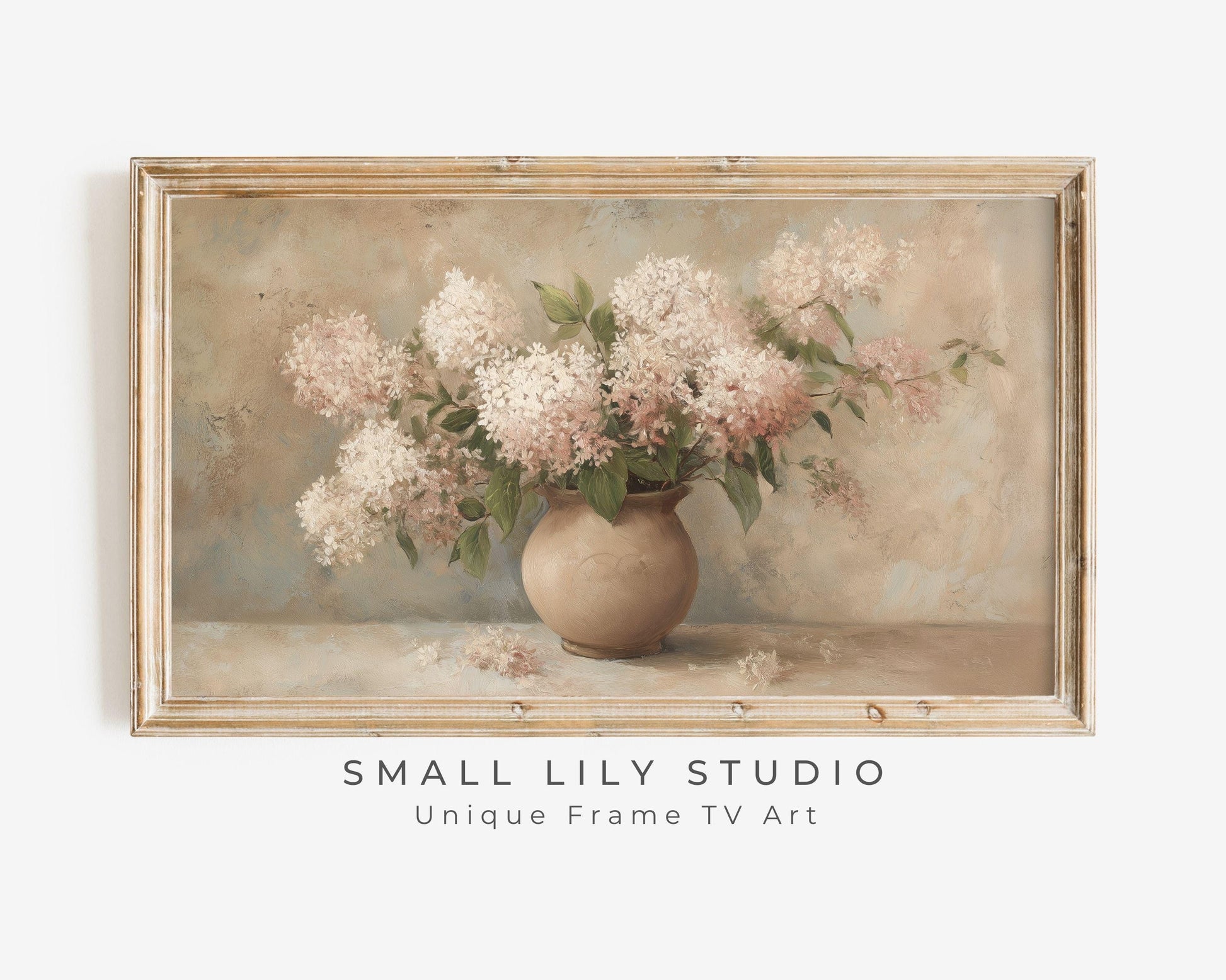 Pink Hydrangeas Frame TV Art