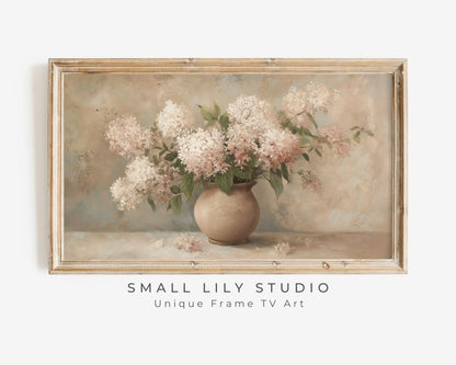 Pink Hydrangeas Frame TV Art