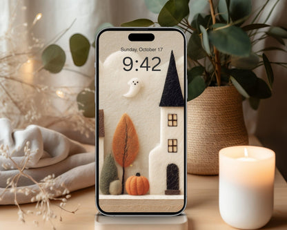 Halloween Village Desktop Wallpaper Set
