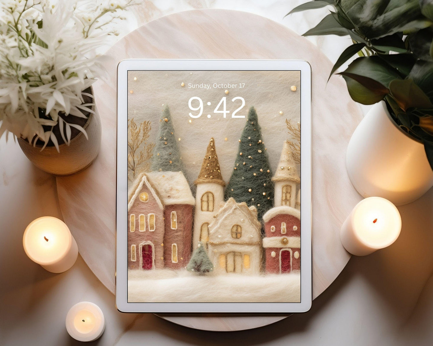 Christmas Village Desktop Wallpaper Set