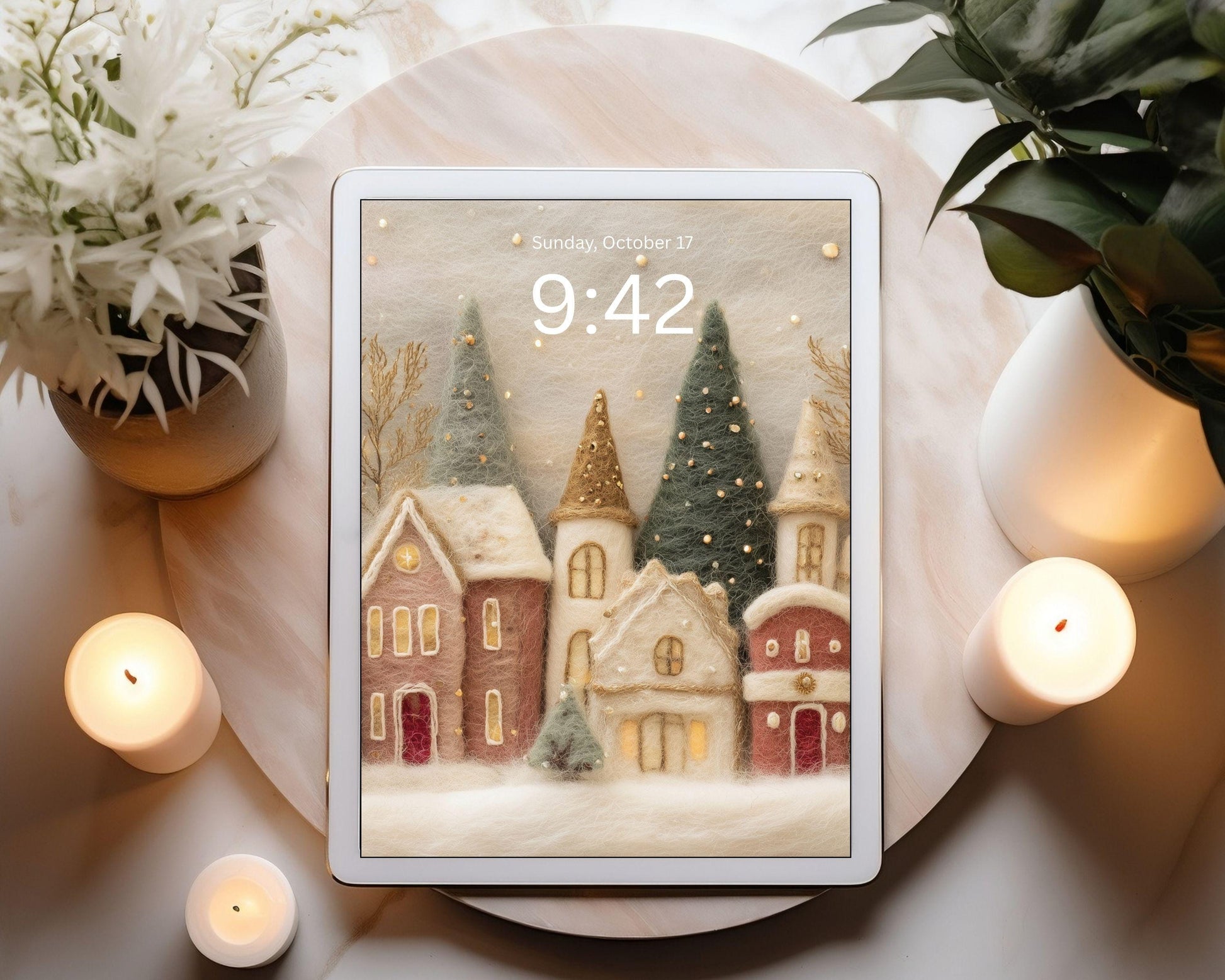 Christmas Village Desktop Wallpaper Set