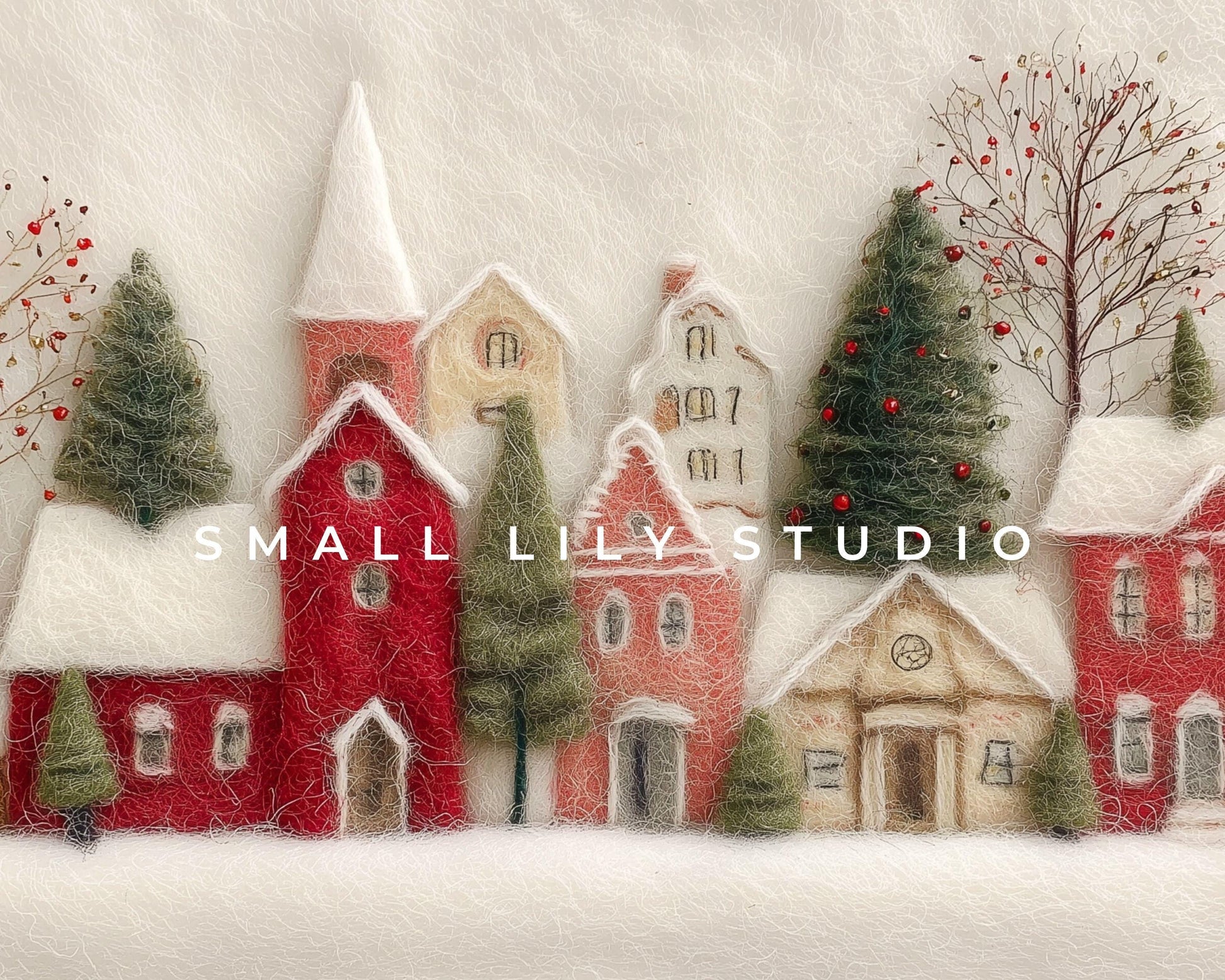 Christmas Village Desktop Wallpaper Set