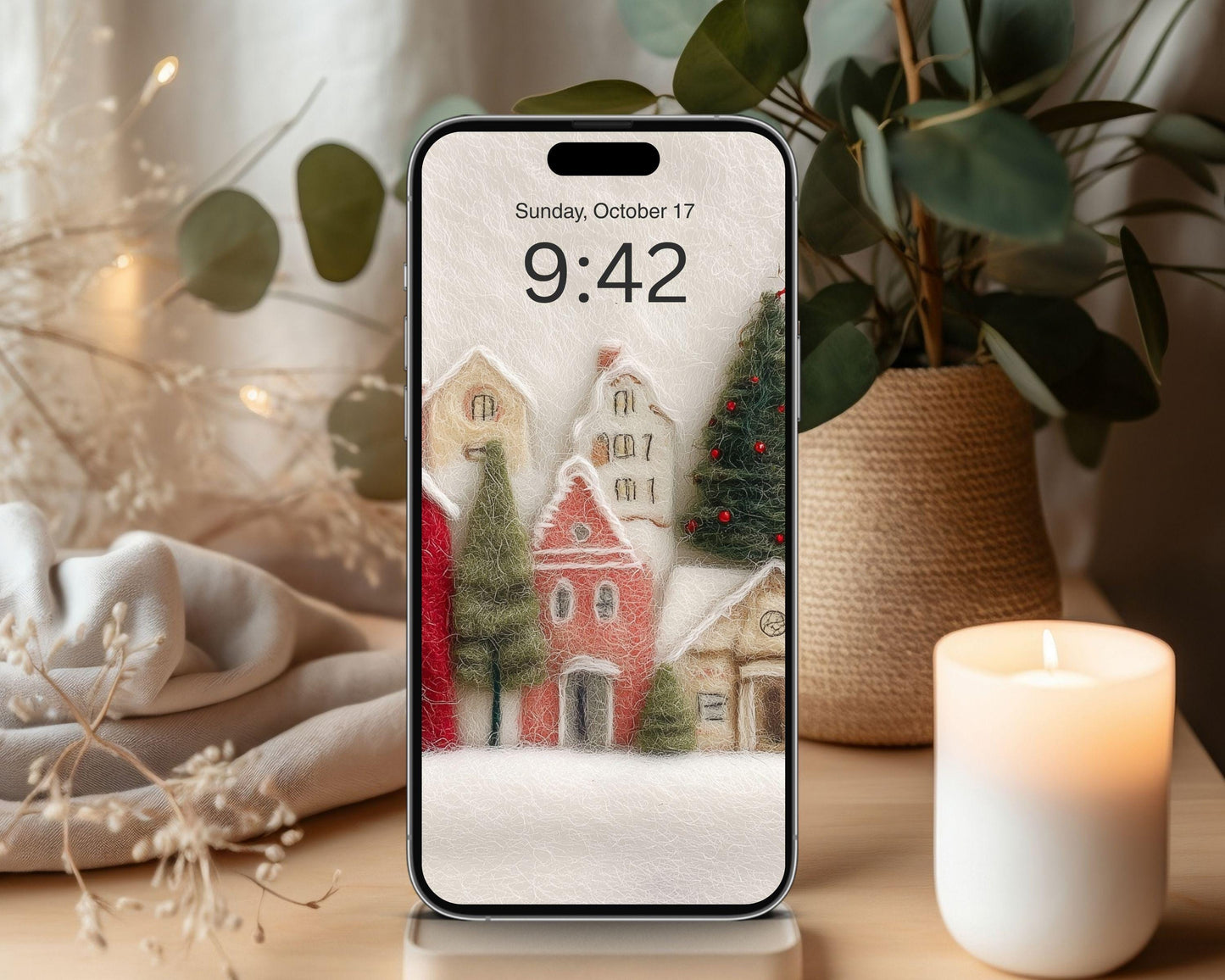 Christmas Village Desktop Wallpaper Set