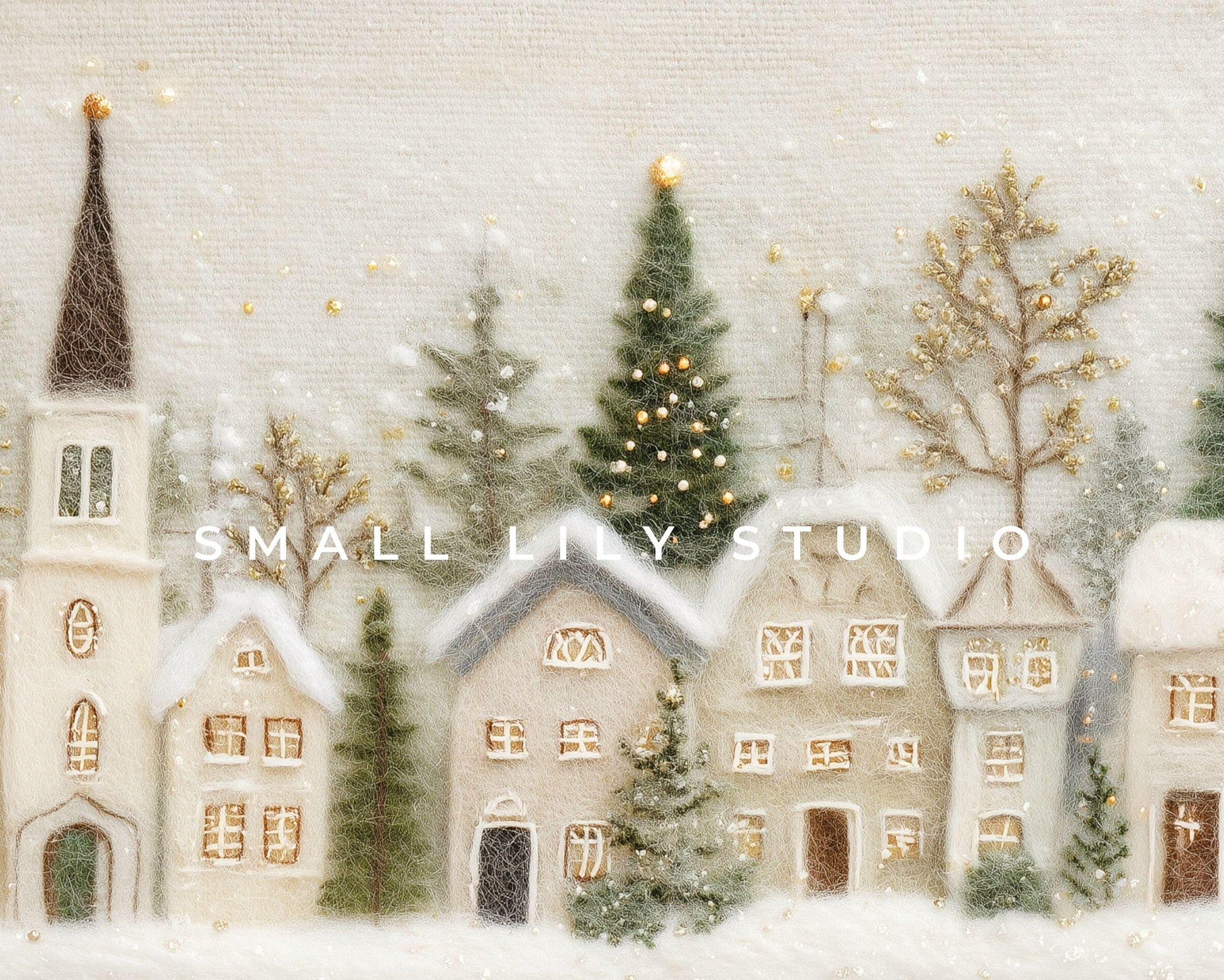 Christmas Village Desktop Wallpaper Set