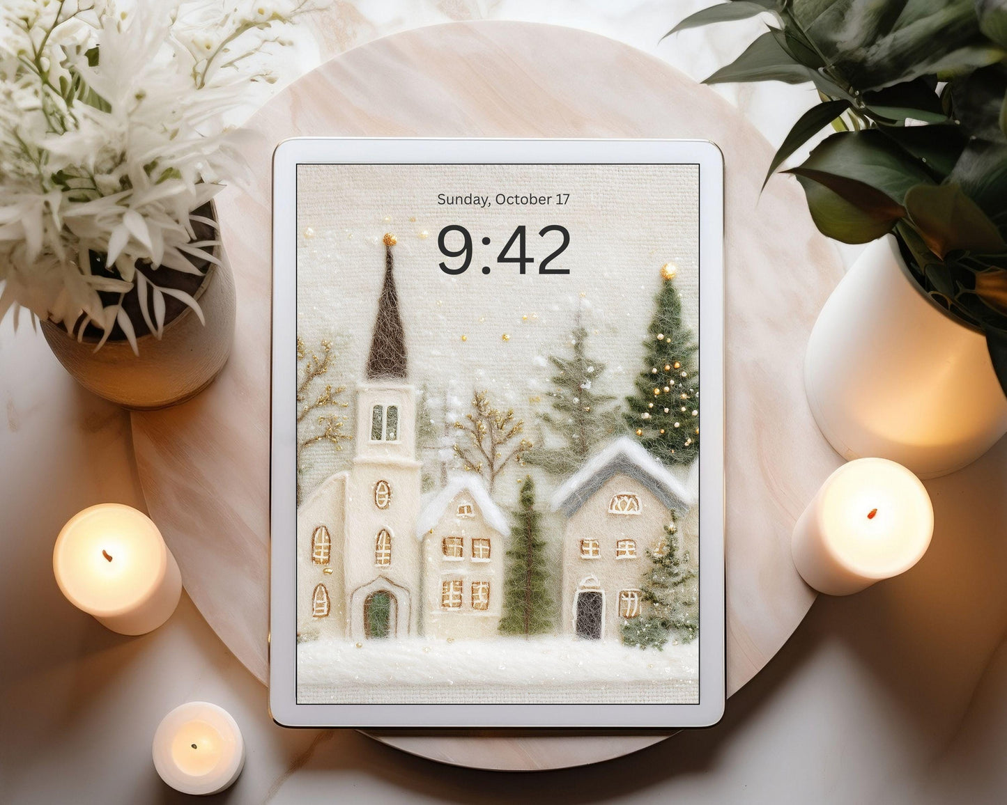 Christmas Village iPad Wallpaper