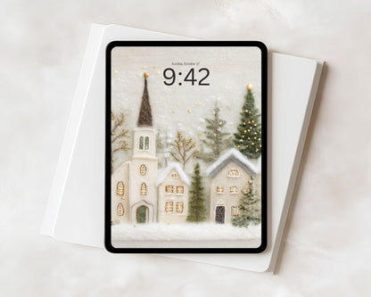 Christmas Village iPad Wallpaper