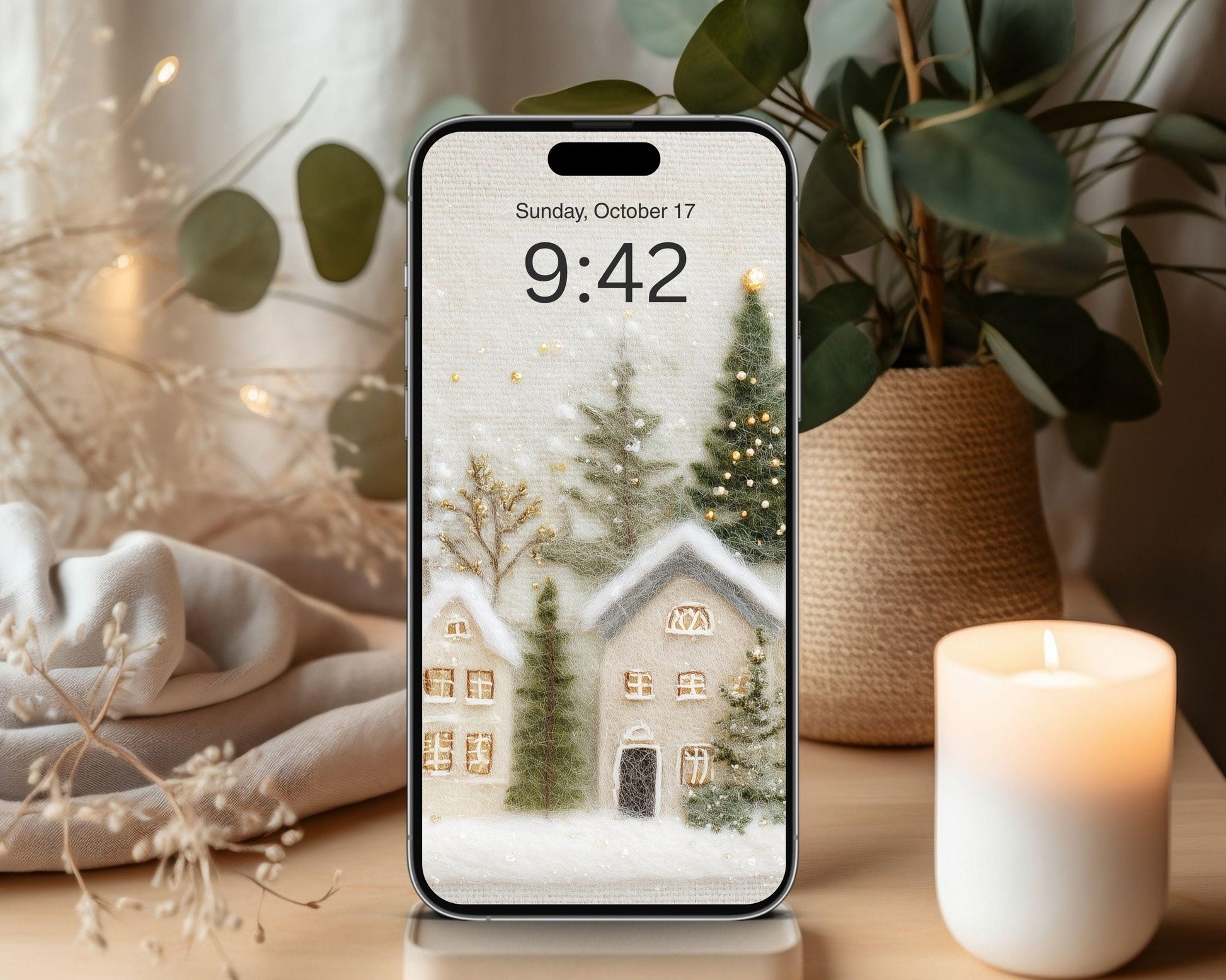 Christmas Village Phone Wallpaper