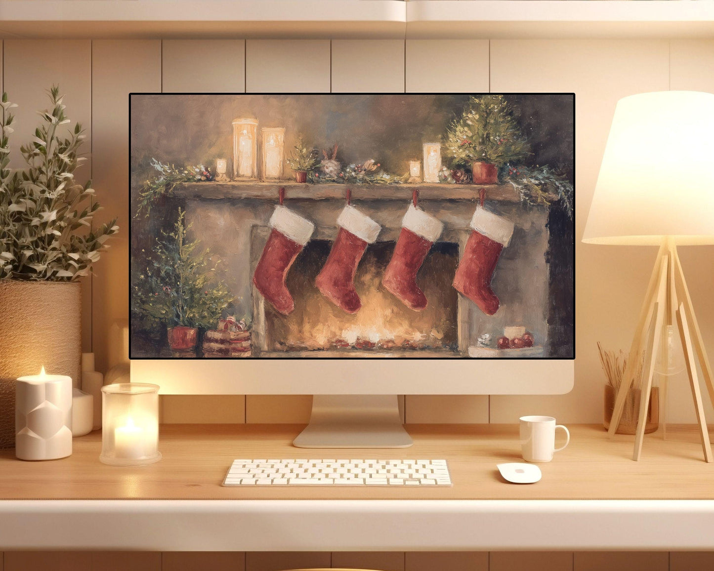Christmas Stockings Desktop Wallpaper Set