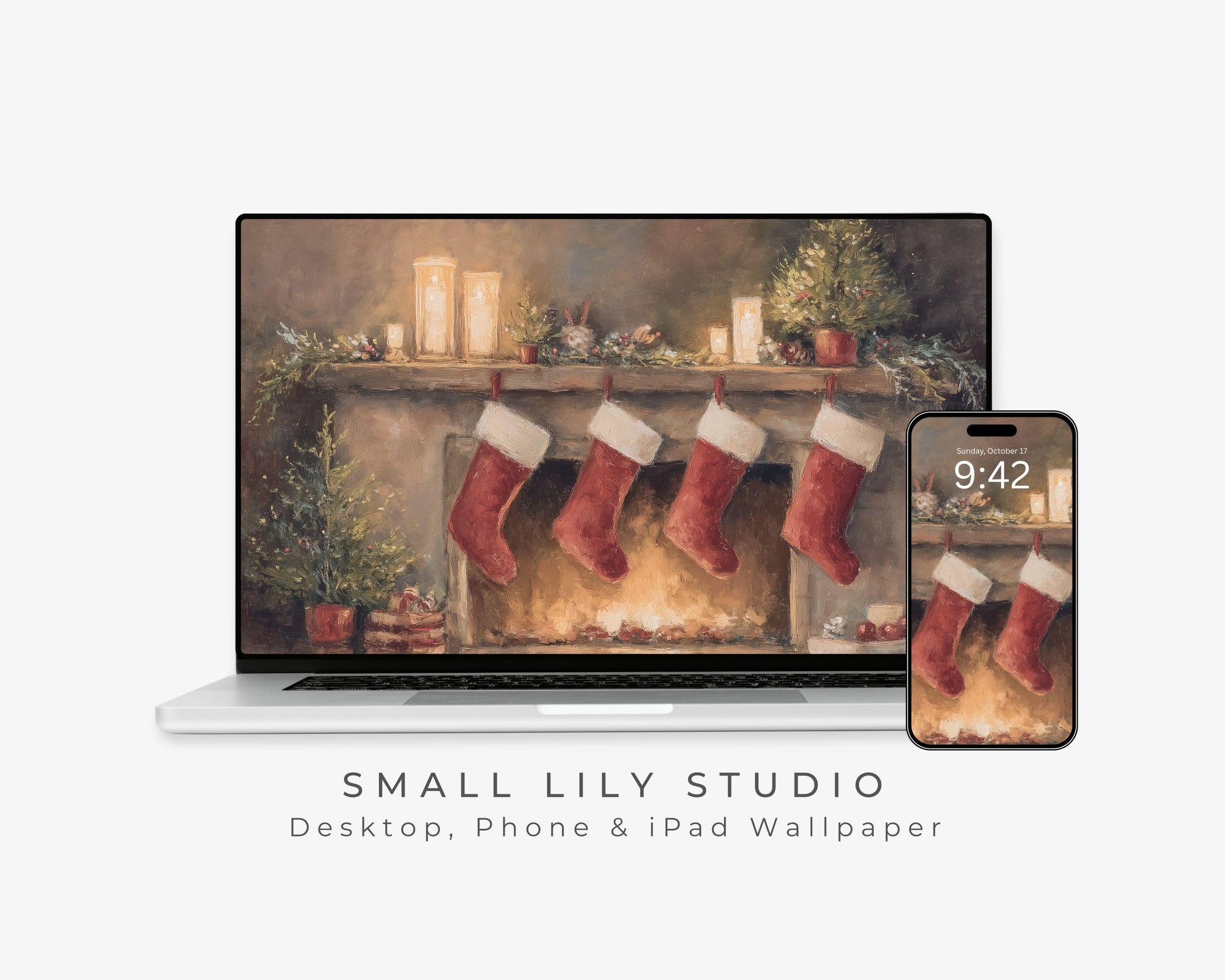 Christmas Stockings Desktop Wallpaper Set