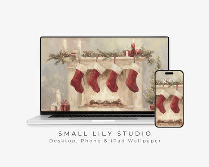 Christmas Stockings Desktop Wallpaper Set