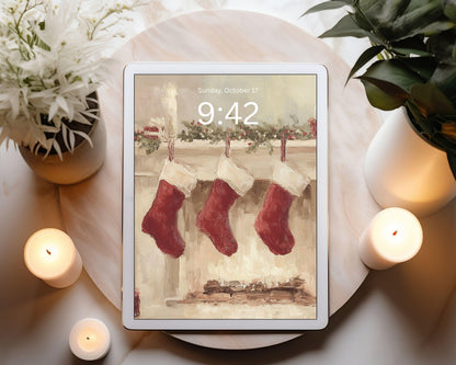 Christmas Stockings Desktop Wallpaper Set