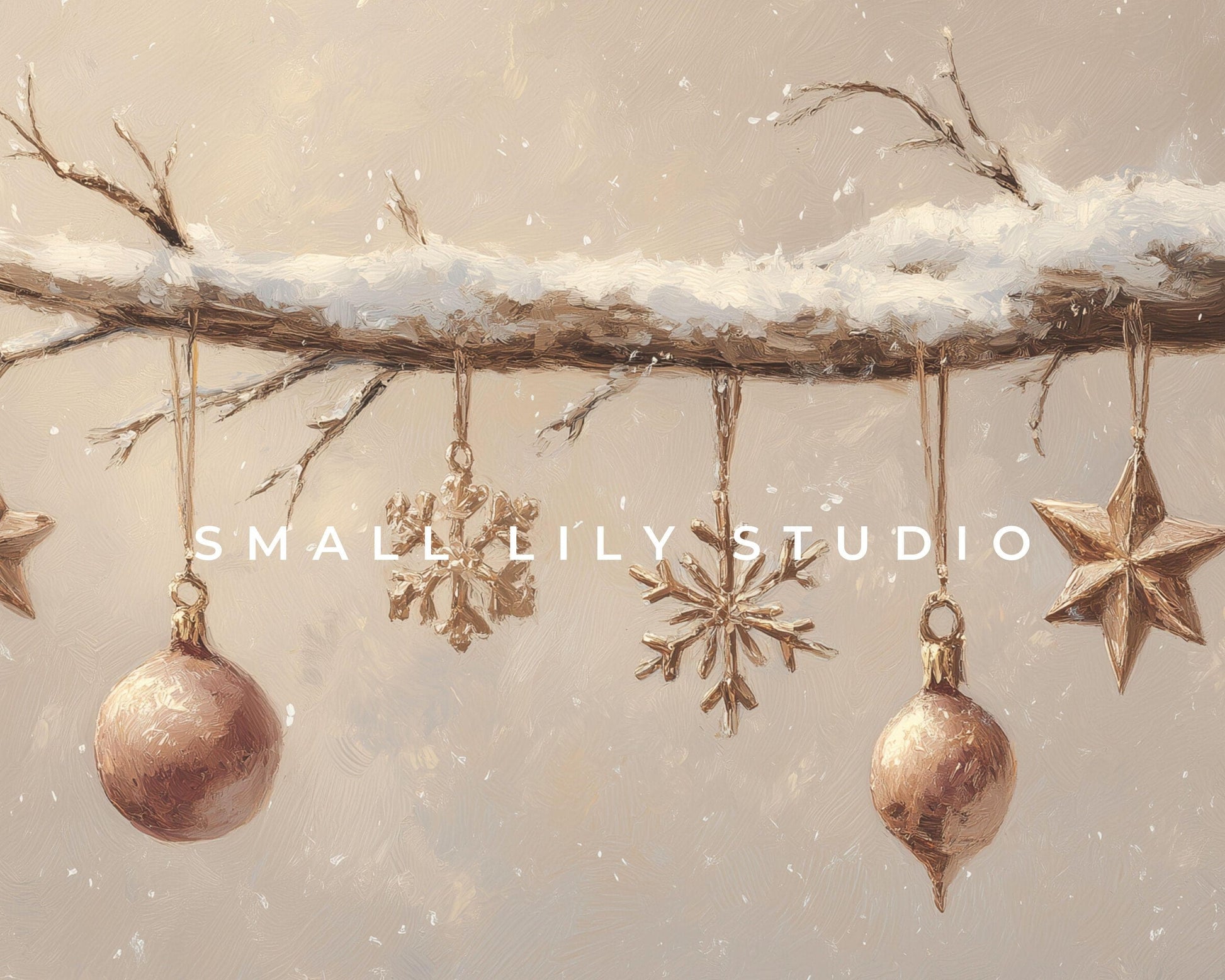 Christmas Ornaments Desktop Wallpaper Set
