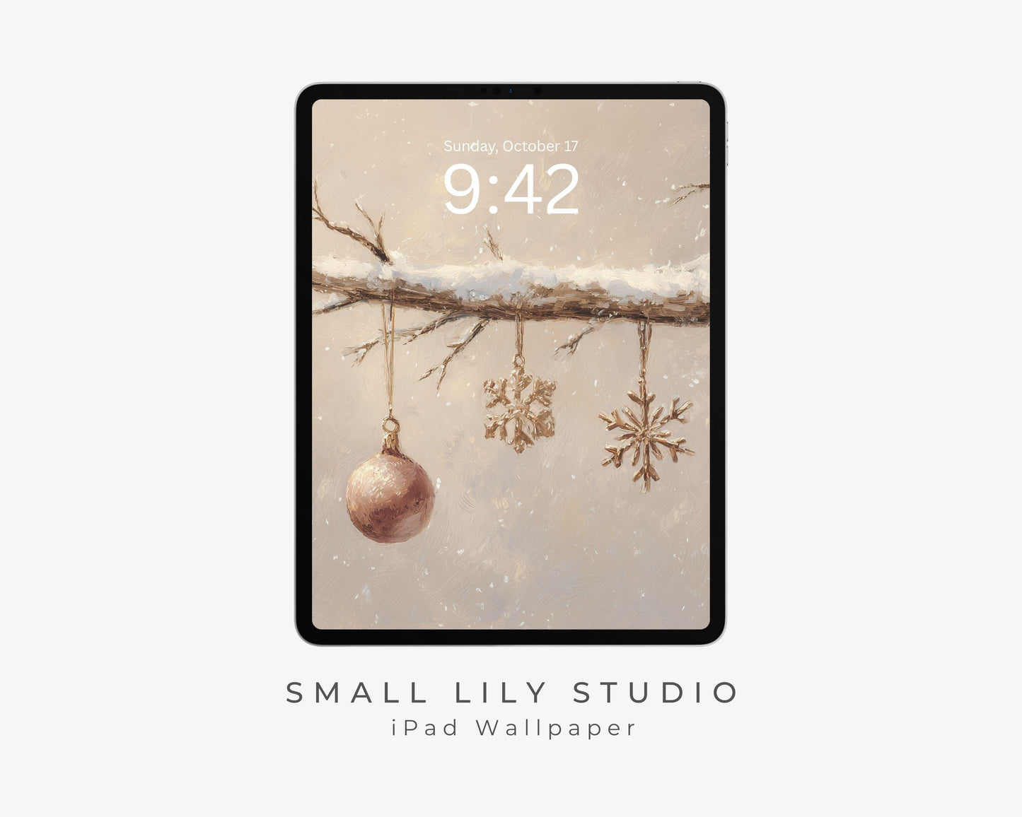 Christmas Ornaments iPad Wallpaper