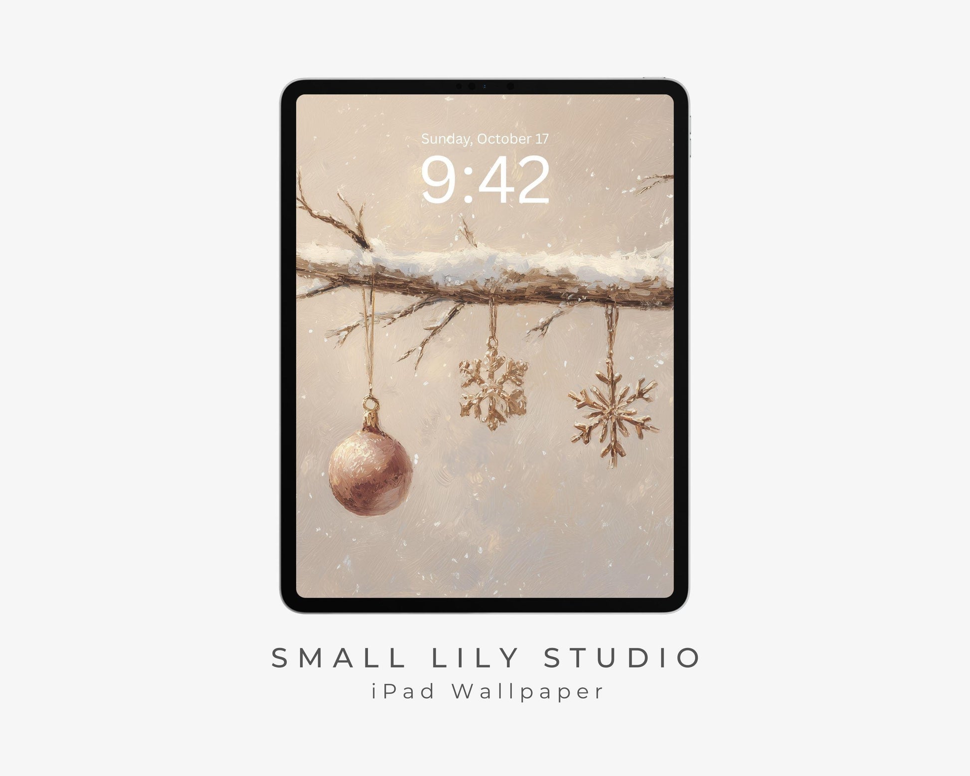 Christmas Ornaments iPad Wallpaper