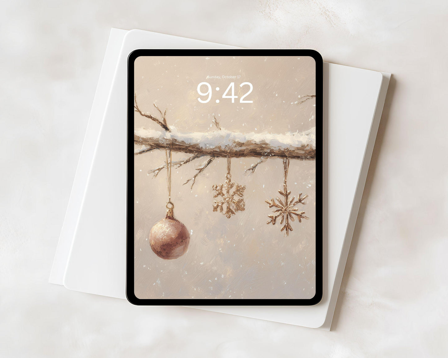 Christmas Ornaments iPad Wallpaper