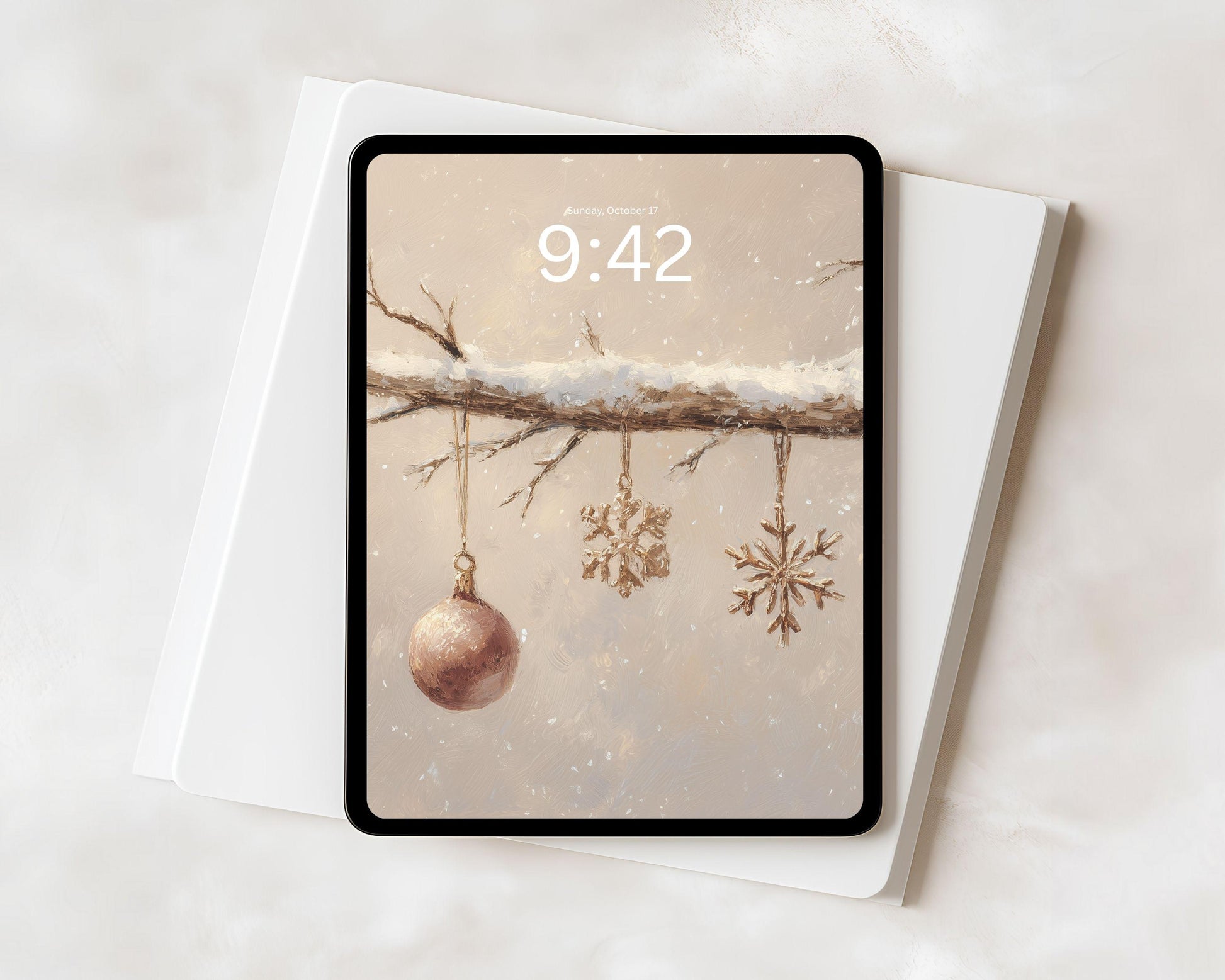 Christmas Ornaments iPad Wallpaper