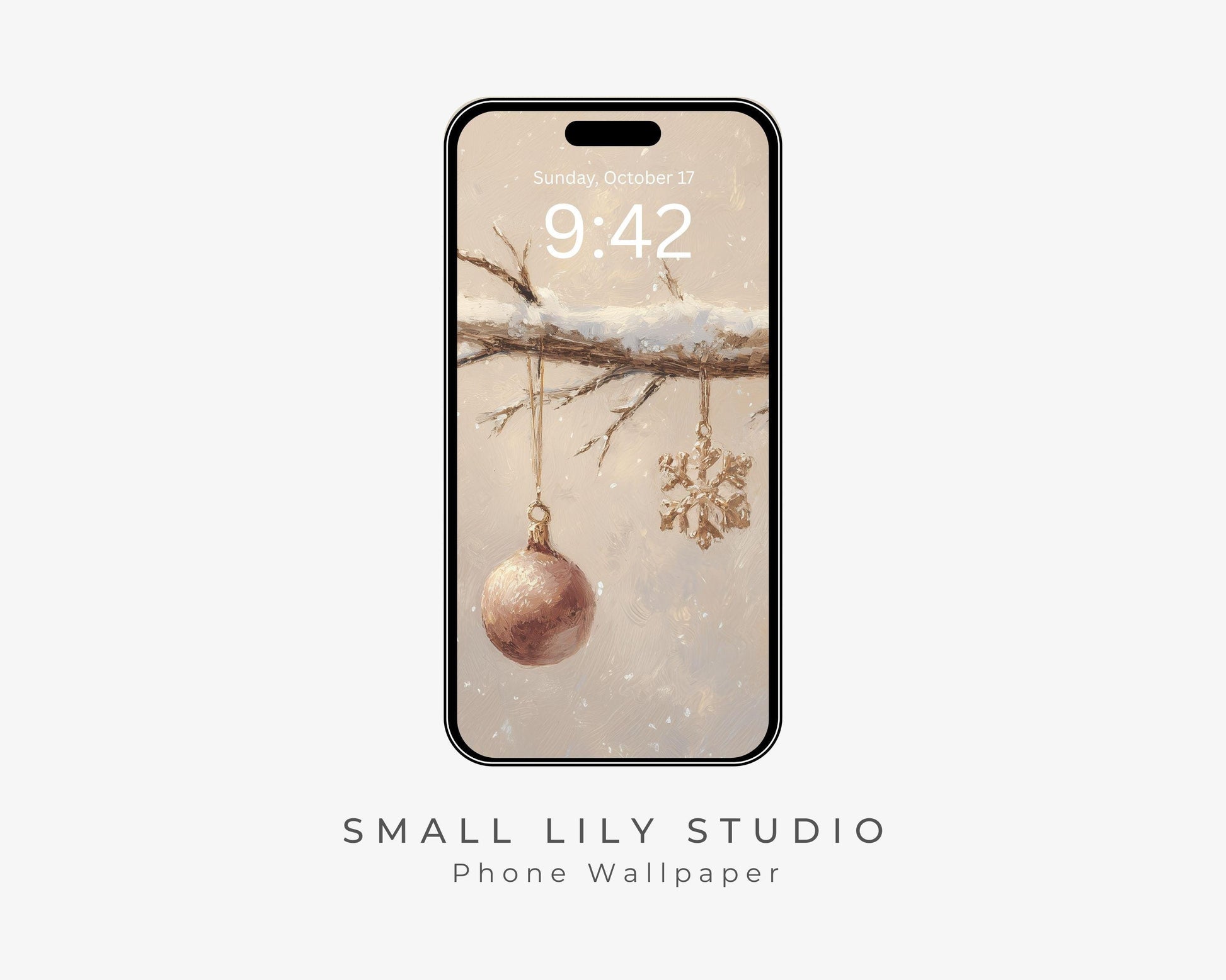 Christmas Ornaments Phone Wallpaper