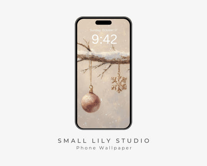 Christmas Ornaments Phone Wallpaper