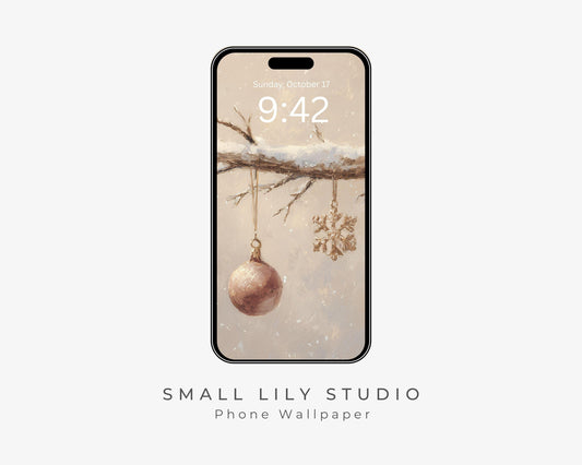 Christmas Ornaments Phone Wallpaper