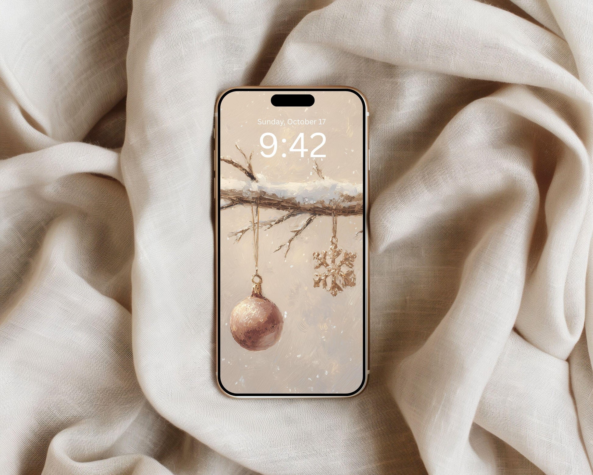 Christmas Ornaments Phone Wallpaper