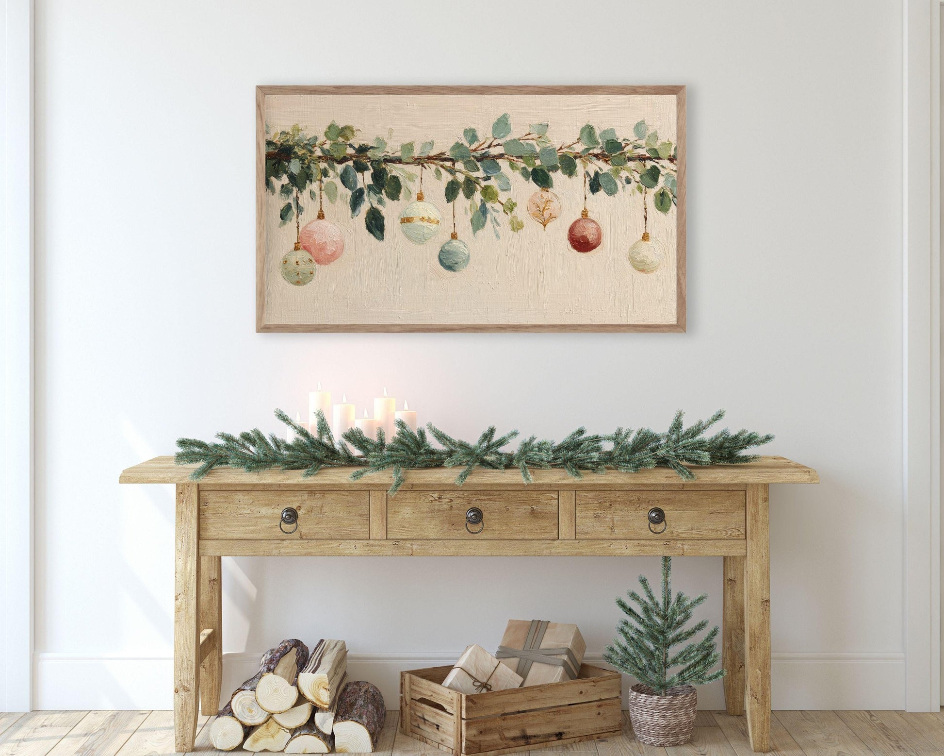 Christmas Ornaments Frame TV Art