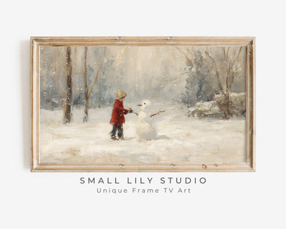 Building a Snowman Frame TV Art